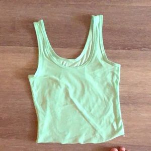 Green crop top